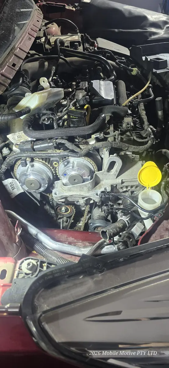 Engine bay inspection during Mobile Motive fleet maintenance